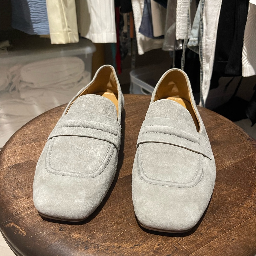 UGG Light Gray Men's Suede Loafers